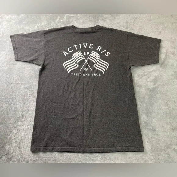 Active Ride Shop 89 T Shirt Mens Large Gray Logo Graphic Skate Surf Skater Vtg - Picture 10 of 10